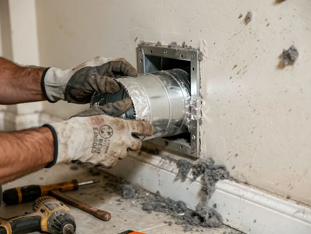 Professional dryer vent repair and installation by Vincent Dryer Vent Cleaning in Vincent