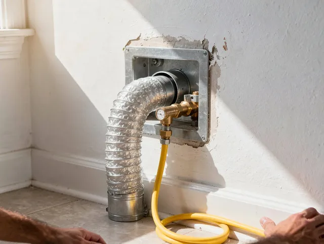 Vincent Dryer Vent Cleaning certified technician performing specialized gas dryer vent cleaning in Vincent